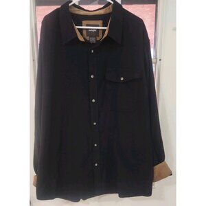 CQR Tactical black flannel shirt mens 3XL brown corduroy flip cuff buttonup work